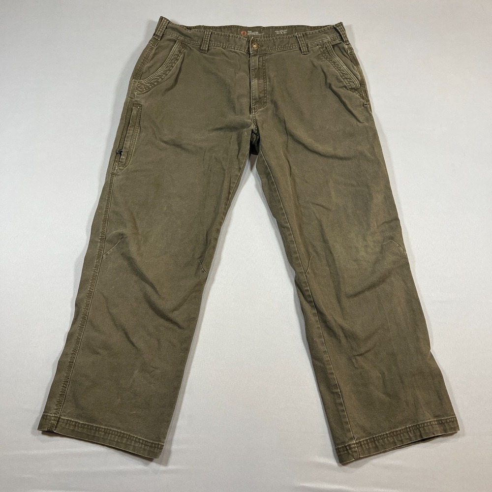 The American Outdoorsman Pants Mens 38x30 Green Cotton Stretch Mid Rise Workwear